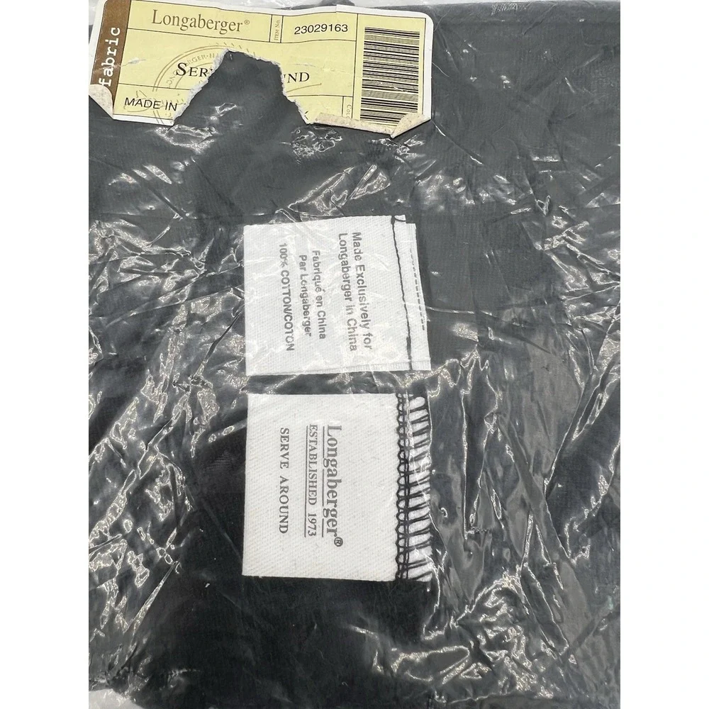 🖤 Longaberger Serve Around Basket Liner #23029163 – Black‎ – NEW! 🧺✨